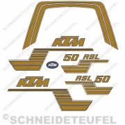 KTM 50 RSL Aufkleberset gold