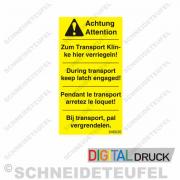 Warnaufkleber Zum Transport Gelb