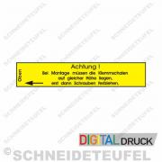 Warnaufkleber Klemmschalen