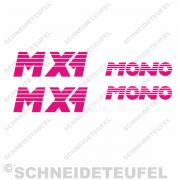 Sachs Mono MX1 Mofa Aufkleberset Pink