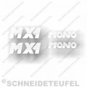 Sachs Mono MX1 Mofa Aufkleberset weiss